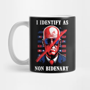 I Identify As Non Bidenary 4th Of July Mug